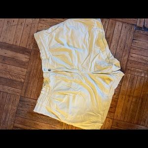 American Eagle yellow corduroy shorts